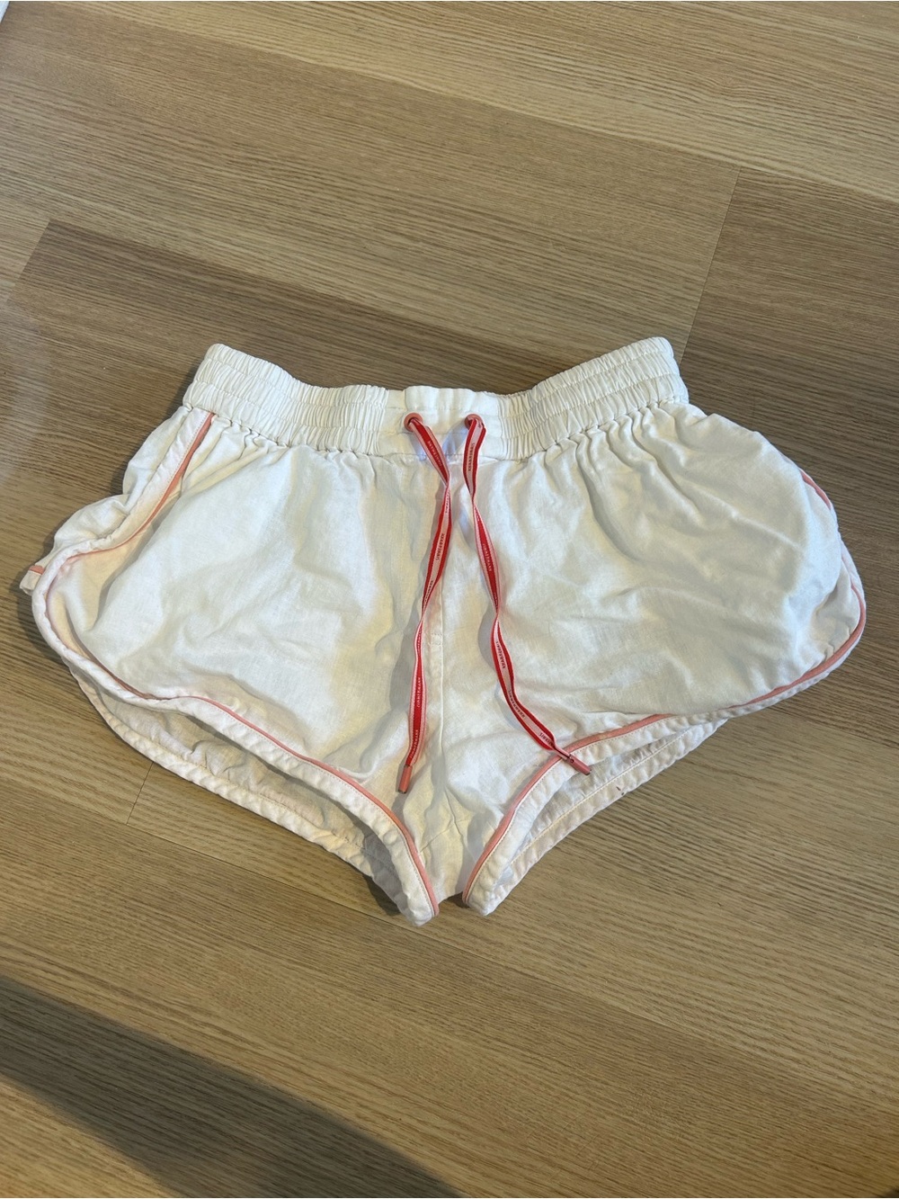 Zimmerman White Lounge Shorts with Pink